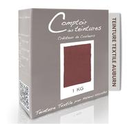 COMPTOIR DES TEINTURES - Teinture Textile - Mélange Auburn (pour 1kg linge) - Teintures Durables pour Draps, Serviettes et Nappes - Facile à Utiliser en Machine à Laver ou à la Main