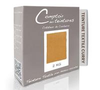 COMPTOIR DES TEINTURES - Teinture Textile - Mélange Curry (pour 2kg linge) - Teintures Durables pour Draps, Serviettes et Nappes - Facile à Utiliser en Machine à Laver ou à la Main