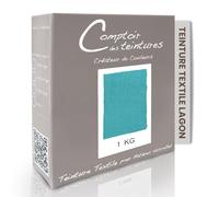 COMPTOIR DES TEINTURES - Teinture Textile - Mélange Lagon 1kg - Linges de Maison - Teintures Durables pour Draps, Serviettes et Nappes - Facile à Utiliser en Machine à Laver