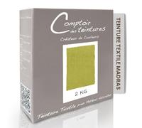 COMPTOIR DES TEINTURES - Teinture Textile - Mélange Madras 2kg - Linges de Maison - Teintures Durables pour Draps, Serviettes et Nappes - Facile à Utiliser en Machine à Laver
