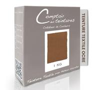 COMPTOIR DES TEINTURES - Teinture Textile - Mélange Ocre (pour 1kg linge) - Teintures Durables pour Draps, Serviettes et Nappes - Facile à Utiliser en Machine à Laver ou à la Main