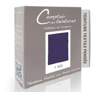 COMPTOIR DES TEINTURES - Teinture Textile - Mélange Pensée (1kg de linge) - Teintures Durables pour Draps, Serviettes et Nappes - Facile à Utiliser en Machine (à Laver) ou à la Main