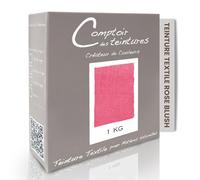 COMPTOIR DES TEINTURES - Teinture Textile - Mélange Rose Blush 1kg - Linges de Maison - Teintures Durables pour Draps, Serviettes et Nappes - Facile à Utiliser en Machine à Laver