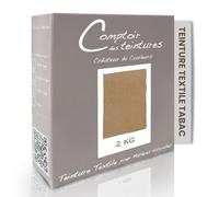 COMPTOIR DES TEINTURES - Teinture Textile - Mélange Tabac (pour 2kg linge) - Teintures Durables pour Draps, Serviettes et Nappes - Facile à Utiliser en Machine à Laver ou à la Main