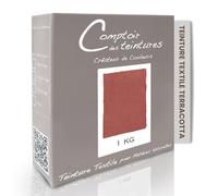 COMPTOIR DES TEINTURES - Teinture Textile - Mélange Terracotta (1kg de linge) - Teintures Durables pour Draps, Serviettes et Nappes - Facile à Utiliser en Machine (à Laver) ou à la Main