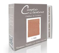COMPTOIR DES TEINTURES - Teinture Textile - Mélange Terre De Sienne 1kg - Linges de Maison - Teintures Durables pour Draps, Serviettes et Nappes - Facile à Utiliser en Machine à Laver