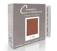 COMPTOIR DES TEINTURES - Teinture Textile - Mélange Tomette (2kg de linge) - Teintures Durables pour Draps, Serviettes et Nappes - Facile à Utiliser en Machine (à Laver) ou à la Main