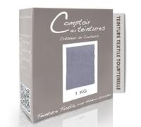 COMPTOIR DES TEINTURES - Teinture Textile - Mélange Tourterelle (pour 1kg linge) - Teintures Durables pour Draps, Serviettes et Nappes - Facile à Utiliser en Machine à Laver ou à la Main