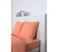 Comptoir des Tisseurs - Drap Housse Grand Bonnet Uni Microfibre 160X200 Cm Corail