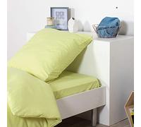 Comptoir Des Tisseurs - Drap Housse Uni Microfibre 1 Personne 90X190 Cm Vert Anis