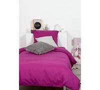 Comptoir Des Tisseurs - Housse De Couette Unie Polycoton 140X200 Cm Prune