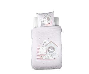 Comptoir des Tisseurs - Parure De Lit 1 Personne : Housse De Couette 140X200 Cm + 1 Taie d'oreiller 65X65 Cm 100% Coton Sweet