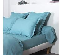 Comptoir des Tisseurs - Taie De Traversin Unie Coton 85X185 Cm Turquoise
