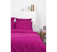 Comptoir Des Tisseurs Taie d'oreiller Unie Polycoton Prune 63x63 cm