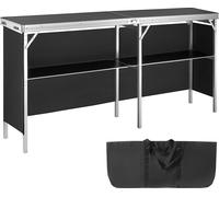Comptoir d'exposition portable Comptoir d'exposition, 1980 x 385 x 880 m stand d'exposition, table de bar promotionnelle pliable Comptoir promotionnel, Rezeptio avec étagère de rangement, sac de trans