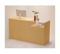 Comptoir en bois avec panneau de caisse enregistreuse en verre trempé pour vente au détail, restaurant et événements (100 cm à gauche)