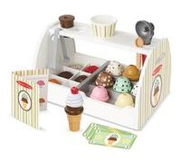 Melissa & Doug - Comptoir à crème glacée - Marchande de glaces en bois - Multicolore
