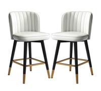 comptoir Ensemble tabourets Bar Rotation, Tabouret Haut avec arrière-Plan arrière randonnée en Or, chaises Restauration l'îlot de Cuisine (Gris, cm '')