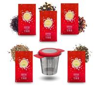COMPTOIR FRANÇAIS DU THÉ | Assortiment de Thés et Infusions de Noël en vrac et son Infuseur Inox | Cadeau Original pour Noël