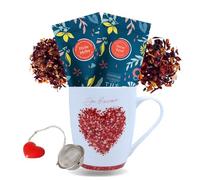 COMPTOIR FRANÇAIS DU THÉ - Mug "JE t'AIME" + 2 Infusions 20G + Boule à Thé