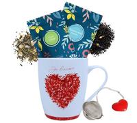 COMPTOIR FRANÇAIS DU THÉ - Mug "JE t'AIME" + 2 Thés 20G + Boule à Thé