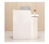 Comptoir Magasin,Comptoir Caisse Comptoir Accueil avec Lumière,comptoir de réception avec tiroirs,Meuble de Bureau,Meuble de réception pour la Maison,Bureau,Salon, Les spas(Color:Wit)