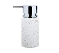 comptoir Marble Soap Dispenser Square Or Round, Suitable for Bathroom and Hotel Décoration Vintage pour Salle de Bain(WhiteSquare)