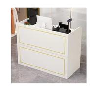 Comptoir moderne avec œillet de câble - Table de réception élégante pour bureaux, hôtels et magasins de vêtements - Réception durable (80 cm de long)