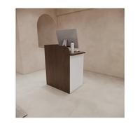 Comptoir moderne avec tiroir verrouillable, petite table de caissier en bois pour magasin de vêtements et clinique, station de réception (B1, longueur 70 cm)