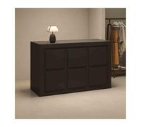 Comptoir moderne pour la vente au détail - Bureau de réception élégant pour les magasins de vêtements et les caisses enregistreuses Noir 120 cm - Idéal pour les magasins de vêtements pour femmes.