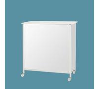 Comptoir pliable portable pour salon professionnel - Bureau de réception - Kiosque - Table d'affichage pour événements commerciaux - Supermarché - Stand de dégustation de discours