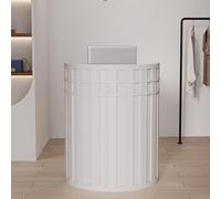 Comptoir portable - Bureau de réception pour bureau et magasin, design argenté élégant - Idéal pour les salutations et le service client, taille compacte de 100 cm