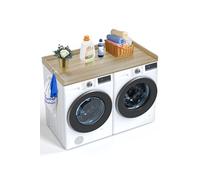 Comptoir Pour Lave-Linge Sèche-Linge Surface En Bois Avec Coussinets 137x70cm