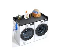 VEVOR Comptoir lave-linge/sèche-linge 137×70 cm, surface bois, coussinets antidérapants, noir