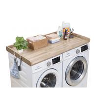 Comptoir pour Lave Linge-VEVOR-et Sèche Linge 137x69 9 cm Plan de Travail pour Machine à Laver Imperméable Chêne