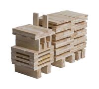 BeToys – Set de 200 planchets en bois – Version French Doré Enfants
