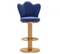 comptoir Tabouret Barre pivotant Petit déjeuner tabots Lourds chaises Hautes Hauteur tabourets réglables, lifché à vis, Dossier de Papillon Jambes épaisses (Bleu, cm '')