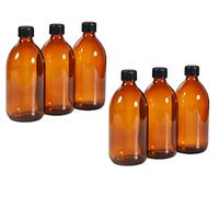 ComptoirDesBoites 6 x flacons vides en Verre ambré avec Bouchon - Contenance 500 ML - FL96