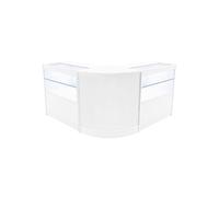 Comptoirs de Vente en MDF Blanc à LED Blancs Ensemble Selene CM60 C900 3 Unités de Rangement Etagères Internes Portes Coulissantes Verouillables