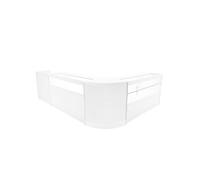 Comptoirs de Vente MDF Blanc LED Blancs Intégrés Ensemble Gravity B1500, C1500, CM60, TB60 3 Etagères Portes Coulissantes Verouillables Rangement