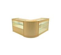 Comptoirs de Vente Verouillable en MDF Erable LED Ensemble Hera K1200 C1200 CM60