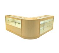 Comptoirs de Vente Verouillable en MDF Érable LED Ensemble Hera K1500 C1500 CM60