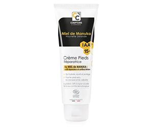 Comptoirs et Compagnies - Crème Pieds Réparatrice au Miel de Manuka IAA15+ - Répare Nourrit - Pieds secs - Certifié Cosmos Natural - 75ml
