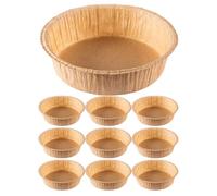 COMPUKAS 10 Moules à Gâteau en Papier Jetables pour Pâtisserie, Cuisson Uniforme et Résistance la Chaleur, Cuisson de Gâteaux et Essais de Nouvelles Recettes