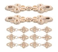 COMPUKAS 10 Pièces Boutons Métalliques Vintage en Alliage Doré pour Robe de Soirée et Tenue Formelle, Fermeture Sécurisée et Facile à Porter, pour Banquets et Fêtes