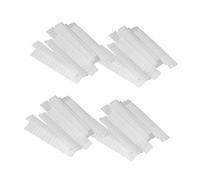 COMPUKAS 100 Pièces de Housses de Protection pour Pinceaux de Maquillage en Filet Respirant Pe Blanc, Accessoires Indispensables pour Rangement Lors de Voyages ou Paquet à Main
