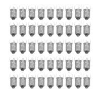 COMPUKAS 100 Pièces Lot de Mini-ampoules à Visser en Verre et Acier Inoxydable pour Expériences Scientifiques, Source Lumineuse Stable et Compatible pour Activités en Extérieur