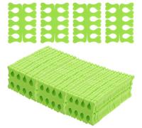 COMPUKAS 100paires Séparateurs Ongles Mousse Verts Réutilisables pour Pédicure et Manucure Protection Ongle et Doigts de Pied Soulagement des Maux Déformations Écarteur Ongles