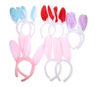 COMPUKAS 10pcs Serrage-tête Oreilles de Lapin en Peluche Doux Accessoires Cosplay pour Mariage Pâques et Fêtes de Noël Bandeaux Cheveux Originaux