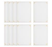 COMPUKAS 10pièces Papier Certificat Vide avec Bordure Dorée Imprimables pour Diplômes Récompenses Certificats de Fin Études Papier Intérieur Usage Bureau et Maison